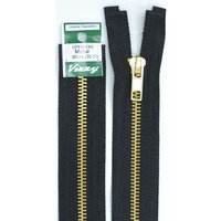 Vizzy Metal Open End Zip 90cm Colour 02 BLACK