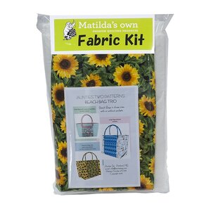 Beach Bag Kit - includes Pattern, Fabric &amp; Stabilizer ( Sunflower )