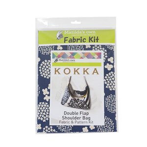 KOKKA Double Flap Shoulder Bag Pattern &amp; Fabric Kit KCS481B