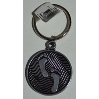 Footprints KeyRing, Metal Token With Message, Beautiful Item, 37mm Diameter