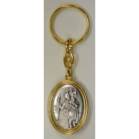 Keyring, Saint Christopher / Miraculous, Double Sided