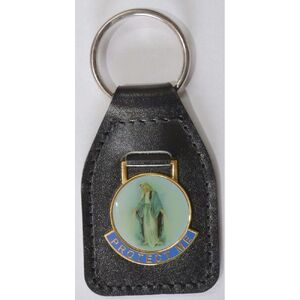 Miraculous Leather Keyring, Standard Size, Metal &quot;Protect Me&quot; Badge