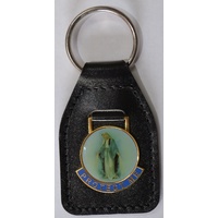 Miraculous Leather Keyring, Standard Size, Metal &quot;Protect Me&quot; Badge