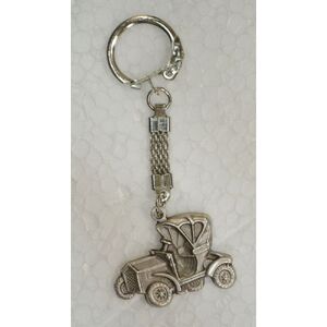 KeyRing Double Sided St Christopher, Auto 37 x 25mm Medallion 80mm Overall