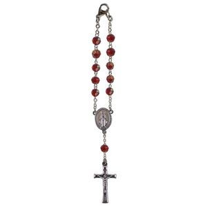 Birthstone Car Rosary 6mm AB, Acrylic Auto Rosary, Select