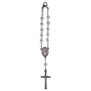 Birthstone Car Rosary 6mm Crystal AB Acrylic Auto Rosary