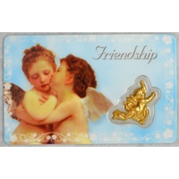 FRIENDSHIP, Inspirational Card &amp; Heart Charm, 54x85mm, Inspirational Gift, Card Made in Canada.