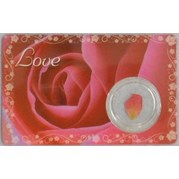 LOVE, Inspirational Card &amp; Heart Charm, 54mm x 85mm, Inspirational Gift, Card Made in Canada