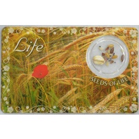 LIFE, Inspirational Card &amp; Seeds Of Life, 54 x 85mm, Inspirational Gift, Made in Canada.