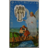 GUARDIAN ANGEL Window Prayer Card & Charm, 54mm x 85mm, Inspirational