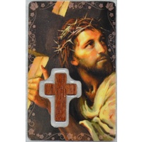 FACE OF CHRIST, Window Prayer Card &amp; Charm, 54mm x 85mm, Inspirational Card