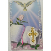 CONFIRMATION, Window Prayer Card &amp; Charm, 54mm x 85mm, Inspirational Card