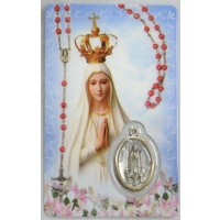 MYSTERY OF THE ROSARY Inspirational Card &amp; Cross, 54 x 85mm, Prayer Card