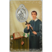 SAINT GERARD, Window Prayer Card &amp; Charm, 54 x 85mm, Inspirational Card