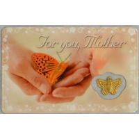 FOR YOU, MOTHER, Inspirational Card &amp; Charm, 54mm x 85mm, Inspirational Gift
