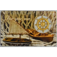 FOR YOU, SON, Inspirational Card &amp; Charm, 54mm x 85mm, Inspirational Gift