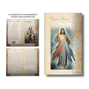 Divine Mercy Biography Card 80 x 135mm Folded, Gold Foiled (F5123)