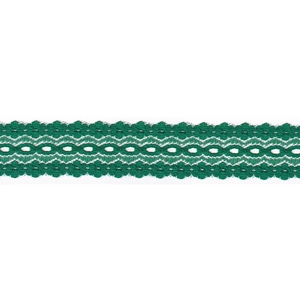 GREEN Flower Edge 30mm Eyelet Lace Sold by the Metre, Insertion Lace, Knitting Lace