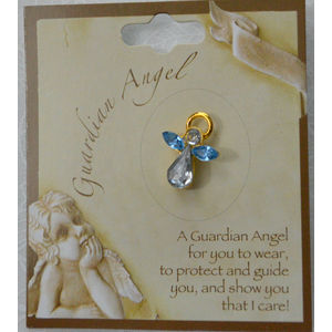 GUARDIAN ANGEL Birthstone Lapel Pin, Hat Pin, DECEMBER, Great Gift Item