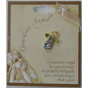 GUARDIAN ANGEL Birthstone Lapel Pin, Hat Pin, AUGUST, Great Gift Item