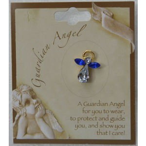 GUARDIAN ANGEL Birthstone Lapel Pin, Hat Pin, SEPTEMBER, Great Gift Item