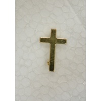 Priest Lapel Pin, Cross, 17mm x 25mm, Quality Made in Italy, Gold Tone Finish