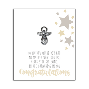 Always With You Angel, CONGRATULATIONS, Lapel Pin, Hat Pin