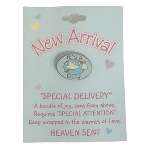 New Arrival Hat Pin - It&#39;s A Boy, 25mm x 19mm