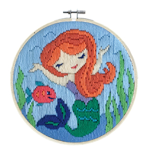 MERMAID SONG Long Stitch Kit By Ladybird 15.2cm Round