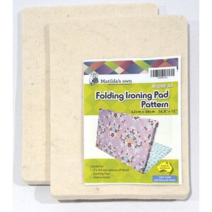 Matilda's Own 100% Wool Ironing Pad, 2 x A4 + Folding Ironing Pad Pattern