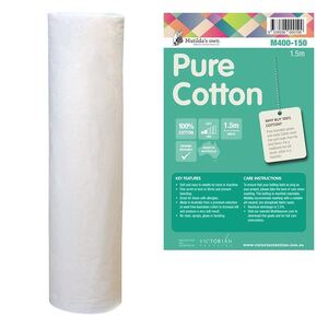 Matildas Own 100% Cotton Batting 150cm Wide x 400cm REMNANT