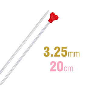 Addi Knitting Needle 20cm x 3.25mm, Aluminium Heart