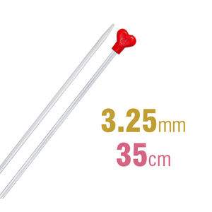 Addi Knitting Needle 35cm x 3.25mm, Aluminium Heart