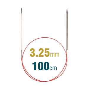 Addi Circular Needle 775-7, 100cm x 3.25mm, White Brass, With Extra Sharp Tips