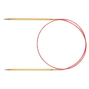 Addi Circular Needle 775-7, 100cm x 5.50mm, White Brass, With Extra Sharp Tips