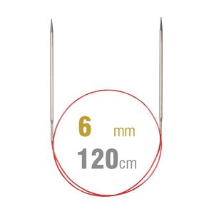 Addi Circular Needle 775-7, 120cm x 6.00mm, White Brass, With Extra Sharp Tips