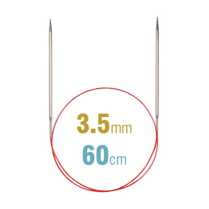 Addi Circular Needle 775-7, 60cm x 3.50mm, White Brass, With Extra Sharp Tips
