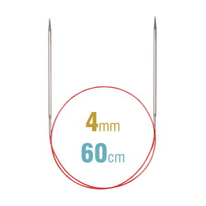 Addi Circular Needle 775-7, 60cm x 4.00mm, White Brass, With Extra Sharp Tips