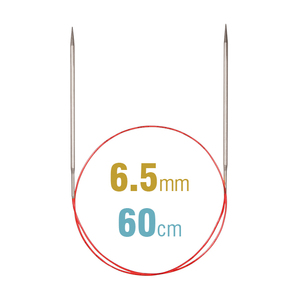 Addi Circular Needle 775-7, 60cm x 6.50mm, White Brass, With Extra Sharp Tips