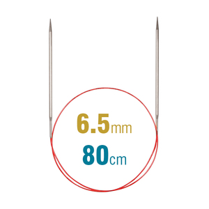 Addi Circular Needle 775-7, 80cm x 6.50mm, White Brass, With Extra Sharp Tips