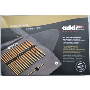 Addi Click Set - Olivewood Circular Knitting Needles