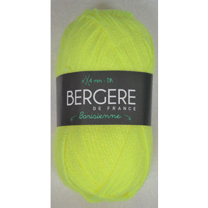 Bergere Yarn, Barisienne 100% Acrylic, 50g (140m) DK, Jaune Fluo