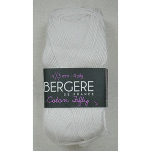 Bergere Yarn, Coton Fifty, 50/50 Cotton / Acrylic, 50g Ball 140m, Coco