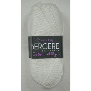Bergere Yarn, Coton Fifty, 50/50 Cotton / Acrylic, 50g Ball 140m, Nougat
