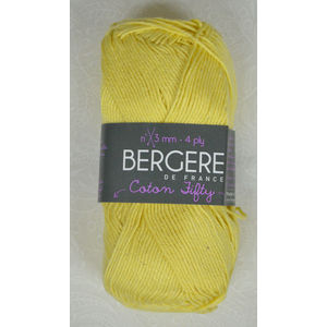 Bergere Yarn, Coton Fifty, 50/50 Cotton / Acrylic, 50g Ball 140m, Cytise