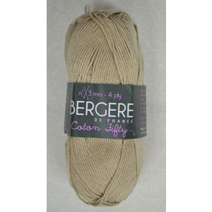 Bergere Yarn, Coton Fifty, 50/50 Cotton / Acrylic, 50g Ball 140m, Ficelle