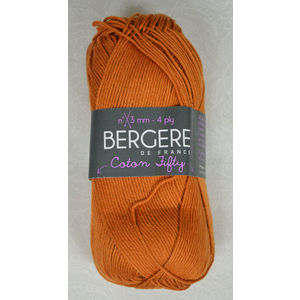 Bergere Yarn, Coton Fifty, 50/50 Cotton/Acrylic, 50g Ball 140m, Gingembre (42653)