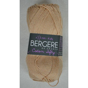 Bergere Yarn, Coton Fifty, 50/50 Cotton/Acrylic, 50g Ball 140m, Coquille (42649)