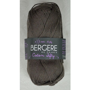 Bergere Yarn, Coton Fifty, 50/50 Cotton / Acrylic, 50g Ball 140m, Squale