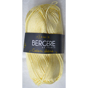 Bergere Yarn, Coton Satine 100% Mercerised Cotton, 50g, Paille